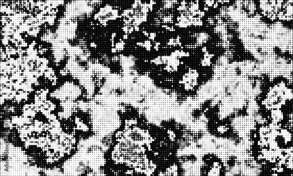 Poster Subtle halftone vector texture overlay. Monochrome abstract splattered background.