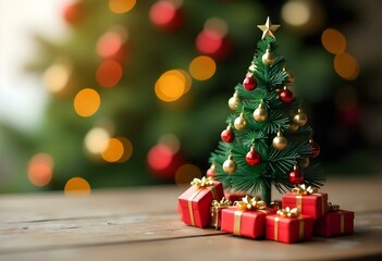 christmas tree with gifts