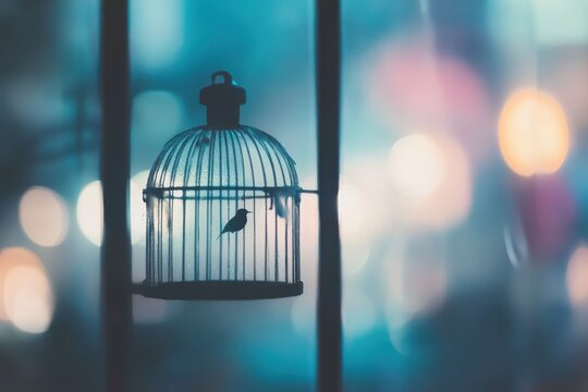 Cage Symbolizing Emotional Confinement and Turmoil in BPD Struggles