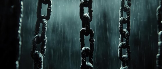 Chains Representing Ritualistic Compulsions and Mental Struggles in OCD Symbolism