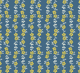 Japanese Bouquet Line Vector Seamless Pattern