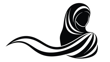 Silhouette of a Woman in a Headscarf