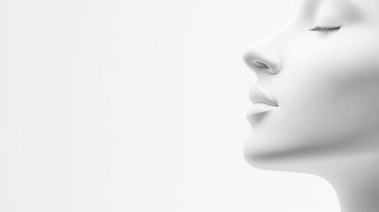Mental Health Care Banner Featuring Woman's Face Symbolizing Psychoanalysis and Psychotherapy