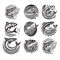 nature-inspired fish artwork for branding and merchandise