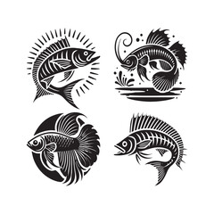black and white fishes
