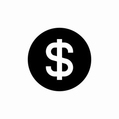 dollar coin icon sign vector