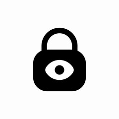 lock view icon sign vector