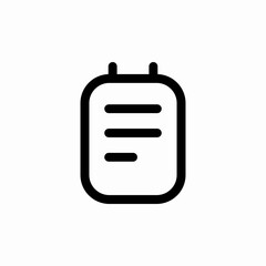 notepad text icon sign vector