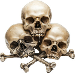 Naklejka premium 위험과 상징의 표현: 해골과 크로스본 디자인