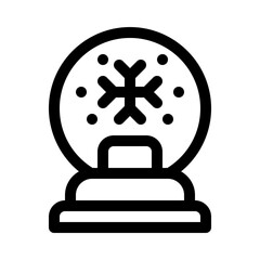 snow globe line icon