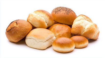 Freshly Baked Bread Assortment: A captivating display of freshly baked bread rolls, showcasing a variety of shapes and sizes, ready to tantalize taste buds and inspire culinary creations. 