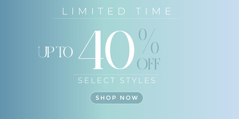 Sale banner 40% off, Social media sale banner collection, Vector illustration for social media banners, poster, flyer and newsletter designs