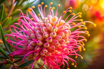 Spring Bloom: Pink Grevillea Photography - Rule of Thirds Composition