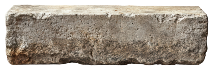 PNG Ancient Roman rectangular stone slab brick construction weathered.