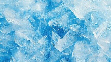 Fototapeta premium Stunning close-up of icy blue crystals. Perfect for winter, cold, or frozen themes; evokes a refreshing feeling.