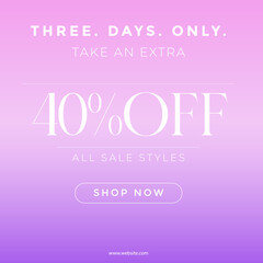 Extra 50% off banner, Sale banner template offer promo social media vector image