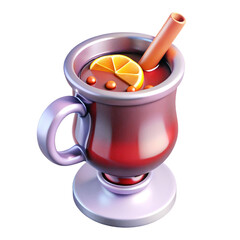  Mulled Wine 3d  cartoon style illustration 