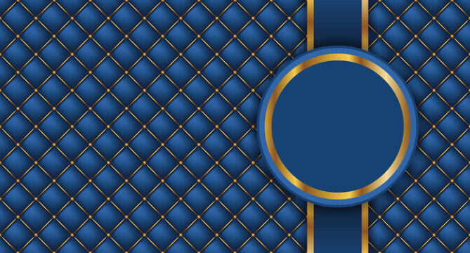 Elegant blue background with golden elements. Abstract luxury background for cover, banner, brochure, or flyer elements