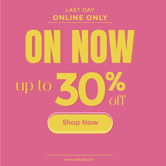 Fototapeta premium Sale banner 30% off, Social media sale banner collection, Vector illustration for social media banners, poster, flyer and newsletter designs. 