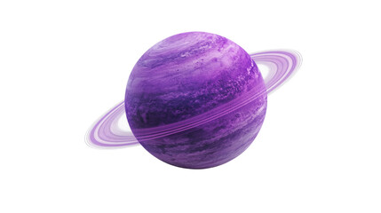 Purple Planet with Rings 