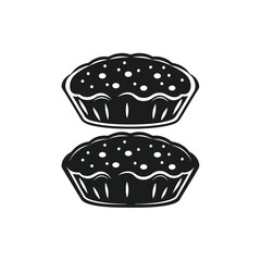 flat baked silhouette vector