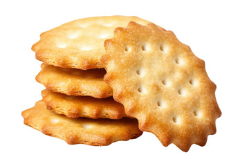 Cracker isolated on over white background