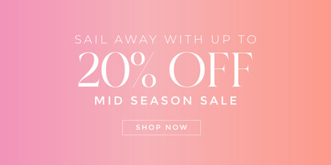 Pink Sale banner up to 20% off Sale square banner template for social media posts, mobile apps, banners design, web or internet ads