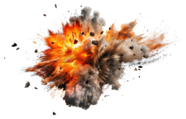PNG Dramatic explosion destructive explosive pattern.