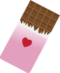 Chocolate valentine day cartoon illustration