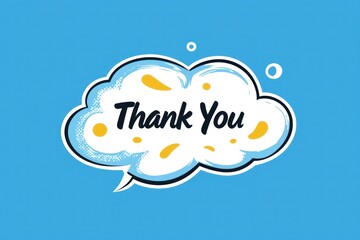 A speech bubble with " Thank You " text, providing a friendly, approachable graphic ideal for online communication.