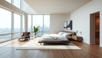 Modern Style - Master Bedroom Interior Design With Modern Concept - Hotel Master Bedroom - Apartment Master Bedroom Interior With Sofa - Interior Design
