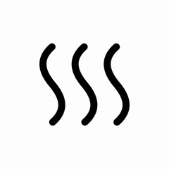 heat waves air icon sign vector