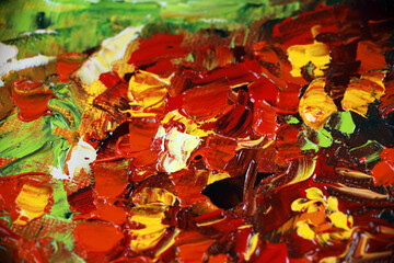 colorful palette of oil paints for creativity	