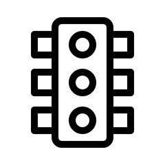 traffic light line icon