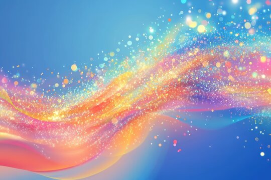 Vibrant Fireworks Bursting with Glowing Lights and Sparkles Festive Background
