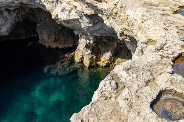 the famous coral lagoon at Mellieħa. A part of Malta