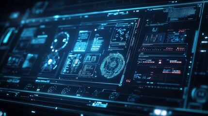 Obraz premium Insightful Digital Display of Smart Technology and Data Analytics