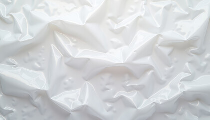 Obraz premium Textured shiny plastic wrap with crumpled surface and soft illumination for backgrounds and design concepts