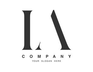IA logo design. Initial letter i and a serif font style. Creative classic company name typography. Trendy logotype or identity.