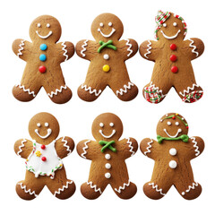 Fototapeta premium Charming Christmas Gingerbread Men Cookies