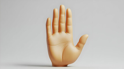 3D Render of a Hand Signaling Stop