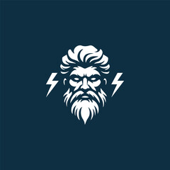 Thunder zeus god logo