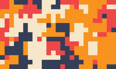 Toy paint cubic birthday card. Random abstract textile form. Layer fun material brochure.