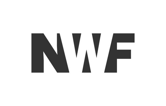 NWF logo design. Initial letter N W F bold font style for tech startups, consulting, corporate branding. Creative company name, headlines typography identity, trendy logotype.