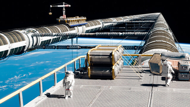 Artwork of an orbital ring