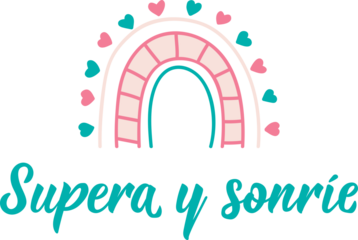 Supera y sonrie. Translation from Spanish - Get over it and smile. Perfect design for greeting cards, posters and social media. Spanish Lettering.
