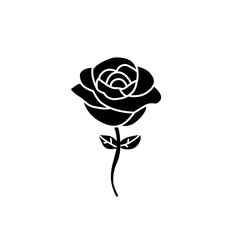 rose silhouette icon