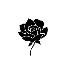 rose silhouette icon