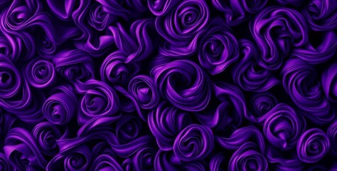 A purple background with many purple roses. The roses are very close together and are very large