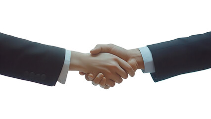 Businessman shaking hands. isolated on transparent background.